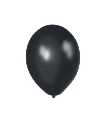 #T12172 balon-metalicky-cierny-black-priemer-30cm-12ks