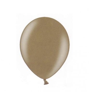 #T12164 balon-metalicky-svetlohnedy-almond-priemer-30cm-12ks