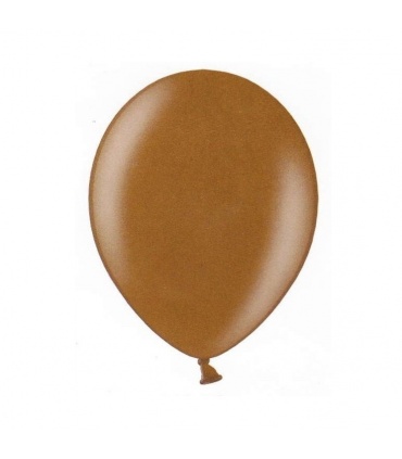 #T12168 balon-metalicky-tmavohnedy-mustang-brown-priemer-30cm-12ks