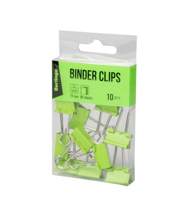 #T14690 berlingo-binder-clip-19mm-zeleny-10ks