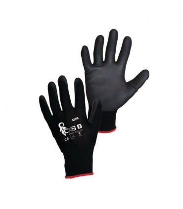 #T7251 brita-pracovne-rukavice-macane-v-polyuretane-cierne-velkost-8-m