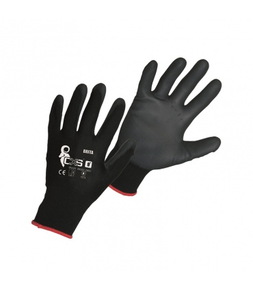 #T7252 brita-pracovne-rukavice-macane-v-polyuretane-cierne-velkost-9-l