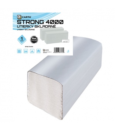 #T6138 carta-strong-4000-biele-papierove-utierky-zz-skladane-1-vrstva-100-celuloza-21x25cm