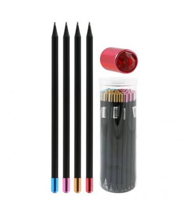 #T4780 ceruzka-grafitova-s-diamantom-cierne-drevo-mix-farieb-hb