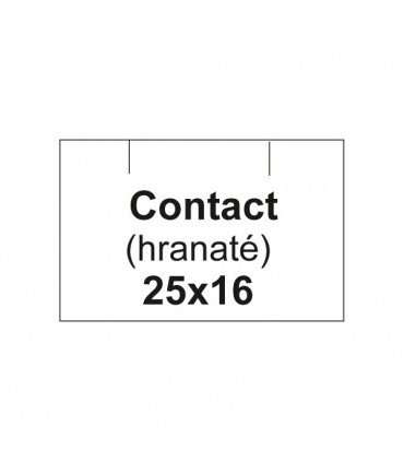 #T8122 contact-etikety-25x16mm-biele-rovne-hranate