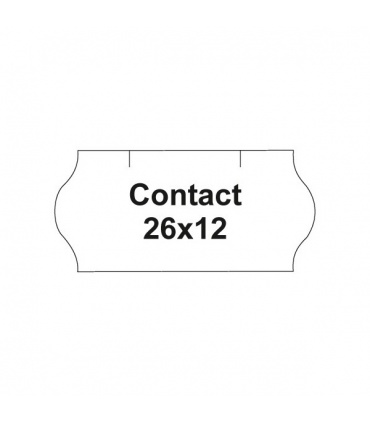 #T8123 contact-etikety-26x12-biele-oble