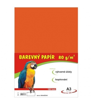 #T3070 farebny-papier-a3-80g-oranzovy-100ks