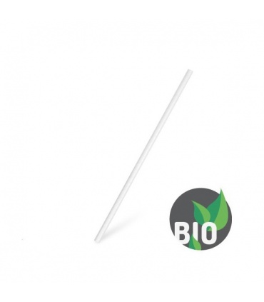 #T11658 gastro-bio-nature-40800-papierova-slamka-20cm-priemer-6mm-biologicky-rozlozitelna-biela-100ks