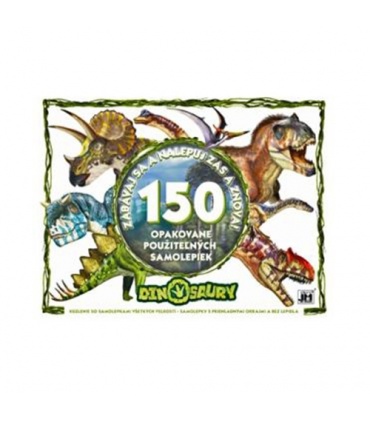 #T16138 jiri-models-1982-2-dinosaury-samolepkovy-album-a3-150-opakovane-pouzitelnych-samolepiek