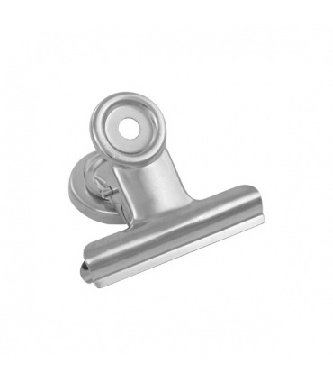 #T14968 junior-binder-clip-pruzinovy-s-magnetom-50mm-strieborny