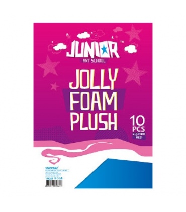 #T11362 junior-jolly-foam-plush-dekoracna-pena-a4-23mm-plysova-modra-10ks