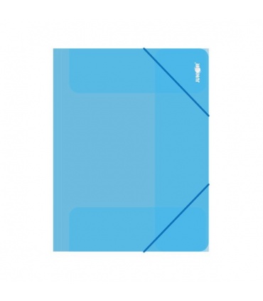 #T16678 junior-plastova-odkladacia-mapa-s-gumickou-a4-transparentna-modra