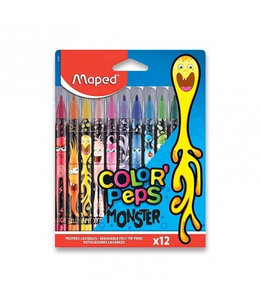 #T8289 maped-color-peps-monster-fixky-okruhly-hrot-vypratelne-12-farieb