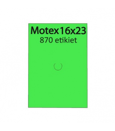 #T8137 motex-etikety-16x23mm-fluor-zelene-870-etikiet-kotucik-urcene-pre-klieste-motex-6600