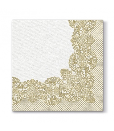 #T7376 paw-airlaid-aan002200-royal-lace-gold-servitka-40x40cm