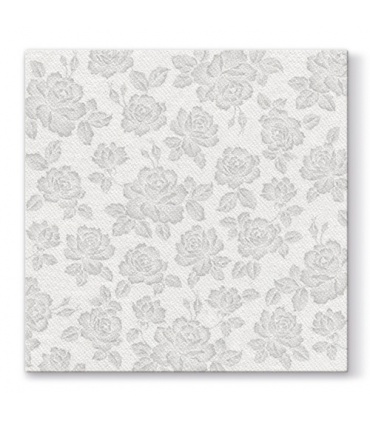 #T7414 paw-airlaid-aan004708-subtle-roses-silver-servitka-40x40cm