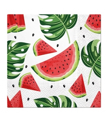 #T8676 paw-sdl123900-tasty-watermelons-servitky-33x33cm-3-vrstvove-20ks