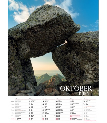 #T9614 tatry-kalendar-nastenny-340x460mm-7-listov