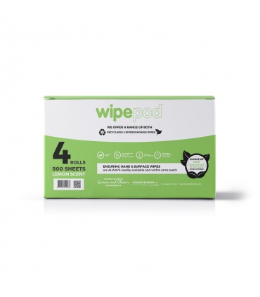 #T6009 wipepod-handsurface-wipes-100-biodegradovatelne-dezinfekcne-utierky-14x20cm-biele-parfumovane-vona-c
